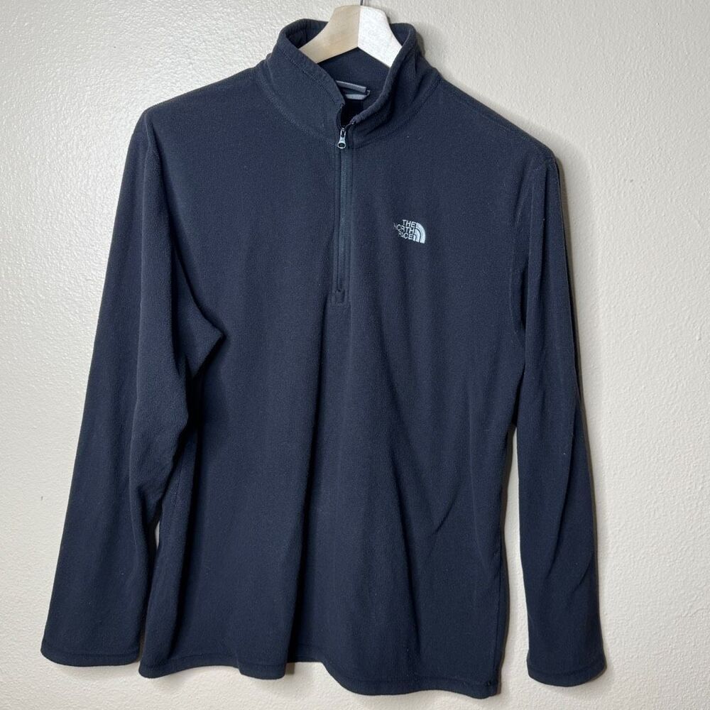 The North Face Sweater Mens XL Black 1/4 Zip Fleece Pullover Outdoors